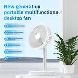 P6 Rechargeable USB Desktop Fan-Black