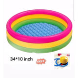 Baby Bath Tub, Baby Swimming Pool with Pumper (34 X10inch) - Multicolor Baby Bath Tub, Baby Swimming Pool with Pumper (34 X10inch) - Multicolor (P-1916)