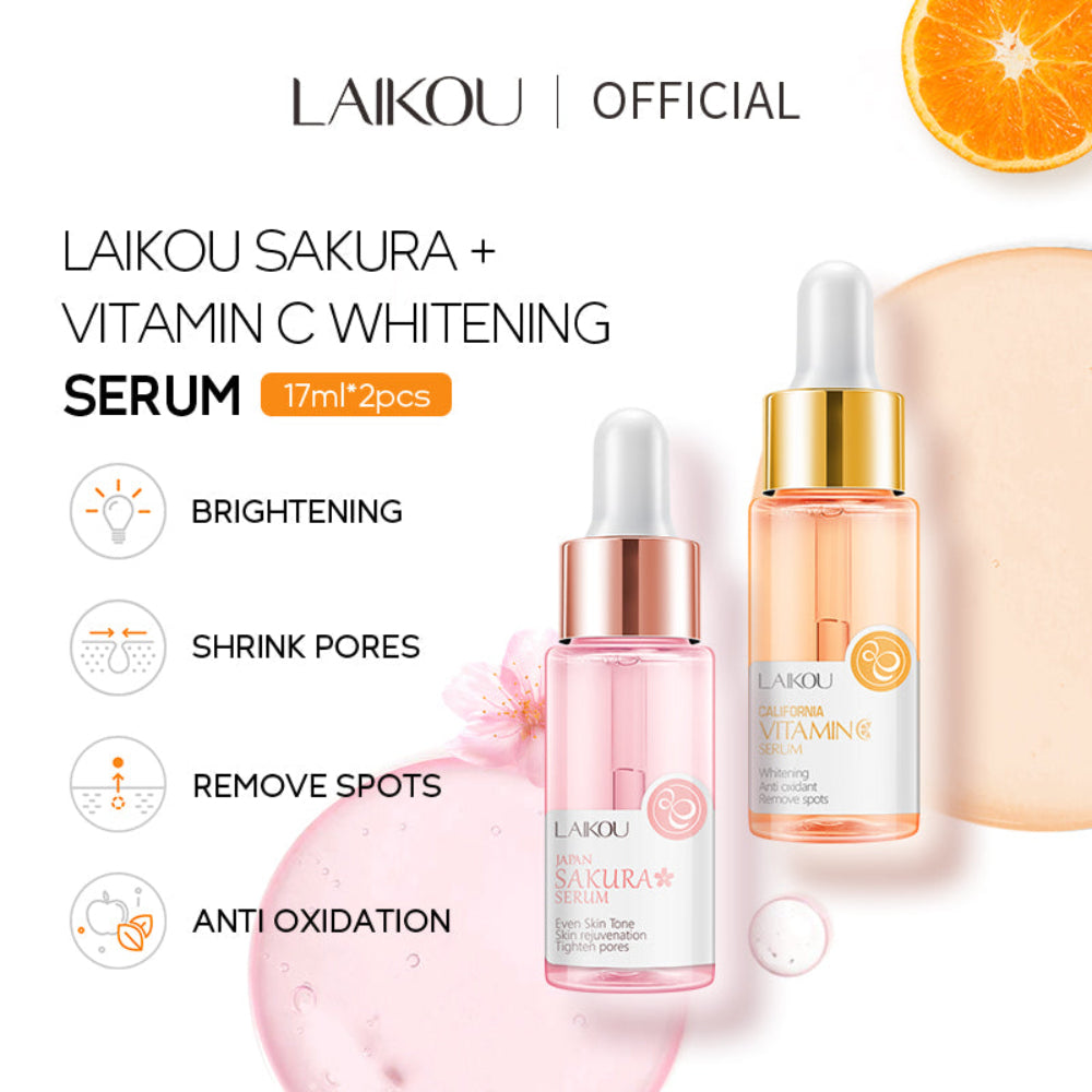 Laikou Sakura & Vitamin C Serum Combo (17ml+17ml) (P-2454)