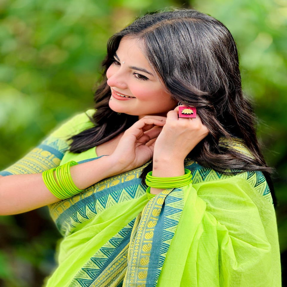 Pure Cotton Tangail Woven Saree (P-2949)