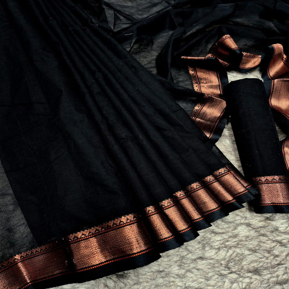 Pure Cotton Tangail Woven Saree (P-2951)