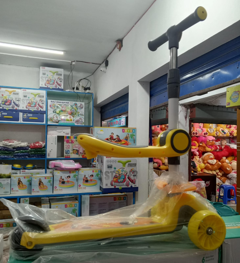 Foldable 3-in-1 Kick Scooter with Seat For Kids