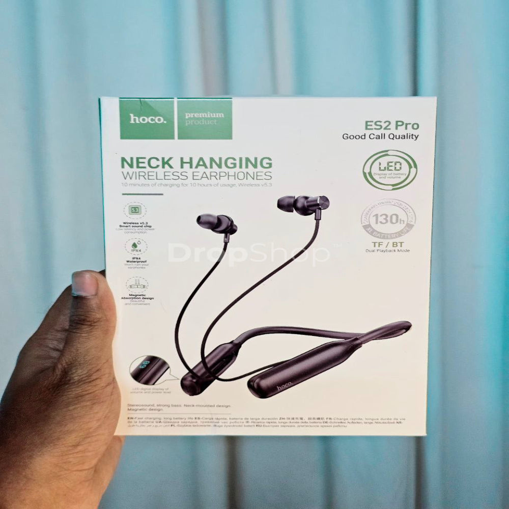 Hoco ES2 Pro Wireless Neckband – Black
